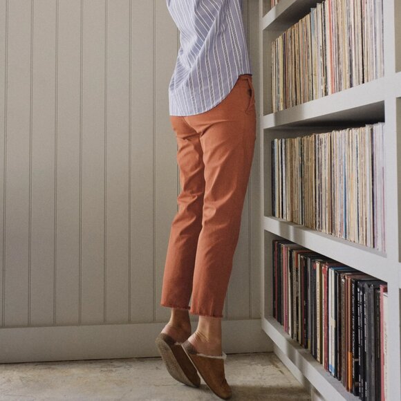 Frank & Eileen WICKLOW The Italian Chino Italian Performance Twill Size: 4 RUST - Picture 11 of 15